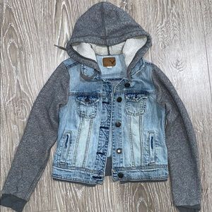 American Eagle Hooded Jean Jacket
